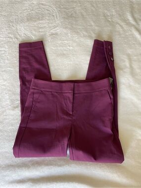 LOFT Marisa Pants in Deep Plum 8 Tall